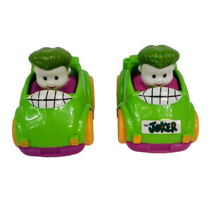 Fisher Price 2009 Little People Wheelies DC Super Friends Joker Lot of 2